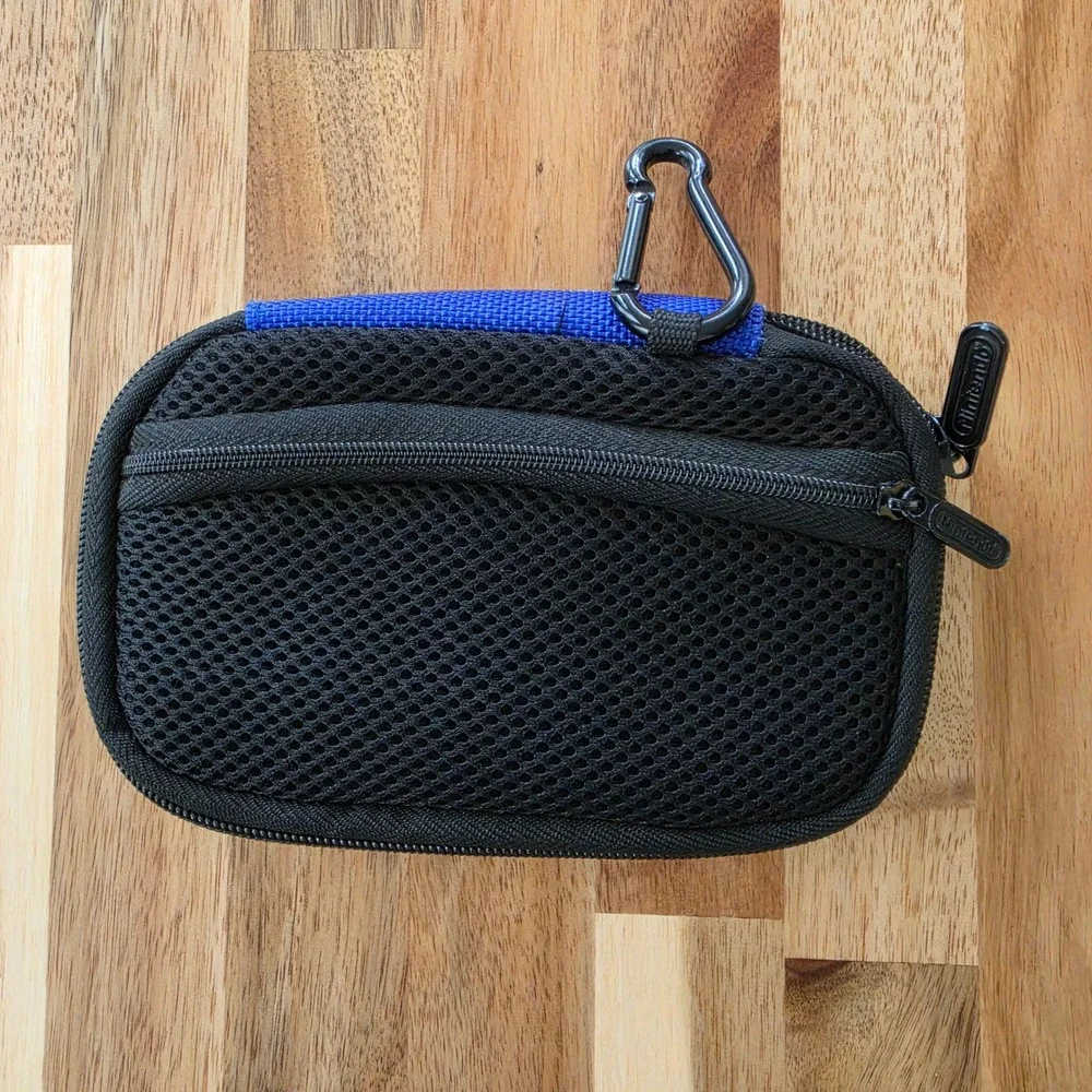 Nintendo DS Lite Blue Black Nylon Carrying Case Carabiner A.L.S. Industries 2007
